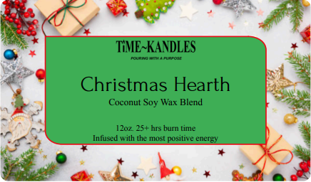 (HOLIDAY COLLECTION) Christmas Hearth 12 oz. 3 wicks