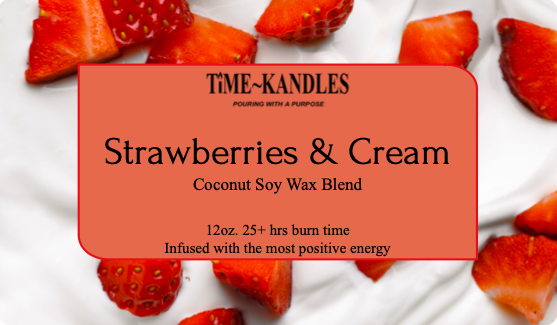 Strawberries & Cream 12 oz. 3 wicks