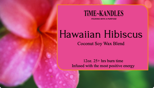 Hawaiian Pink Hibiscus 12 oz.     3 wicks